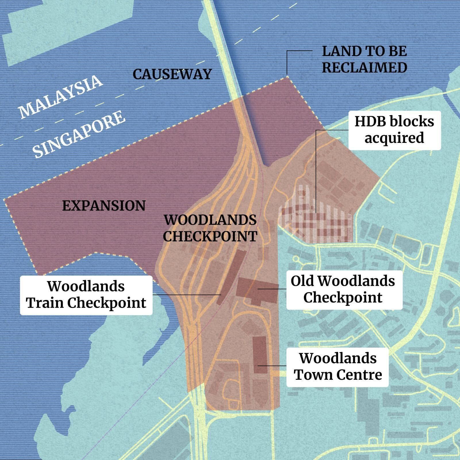 The expansion of Woodlands Checkpoint, as announced by Singapore’s Immigration and Checkpoints Authority (ICA).