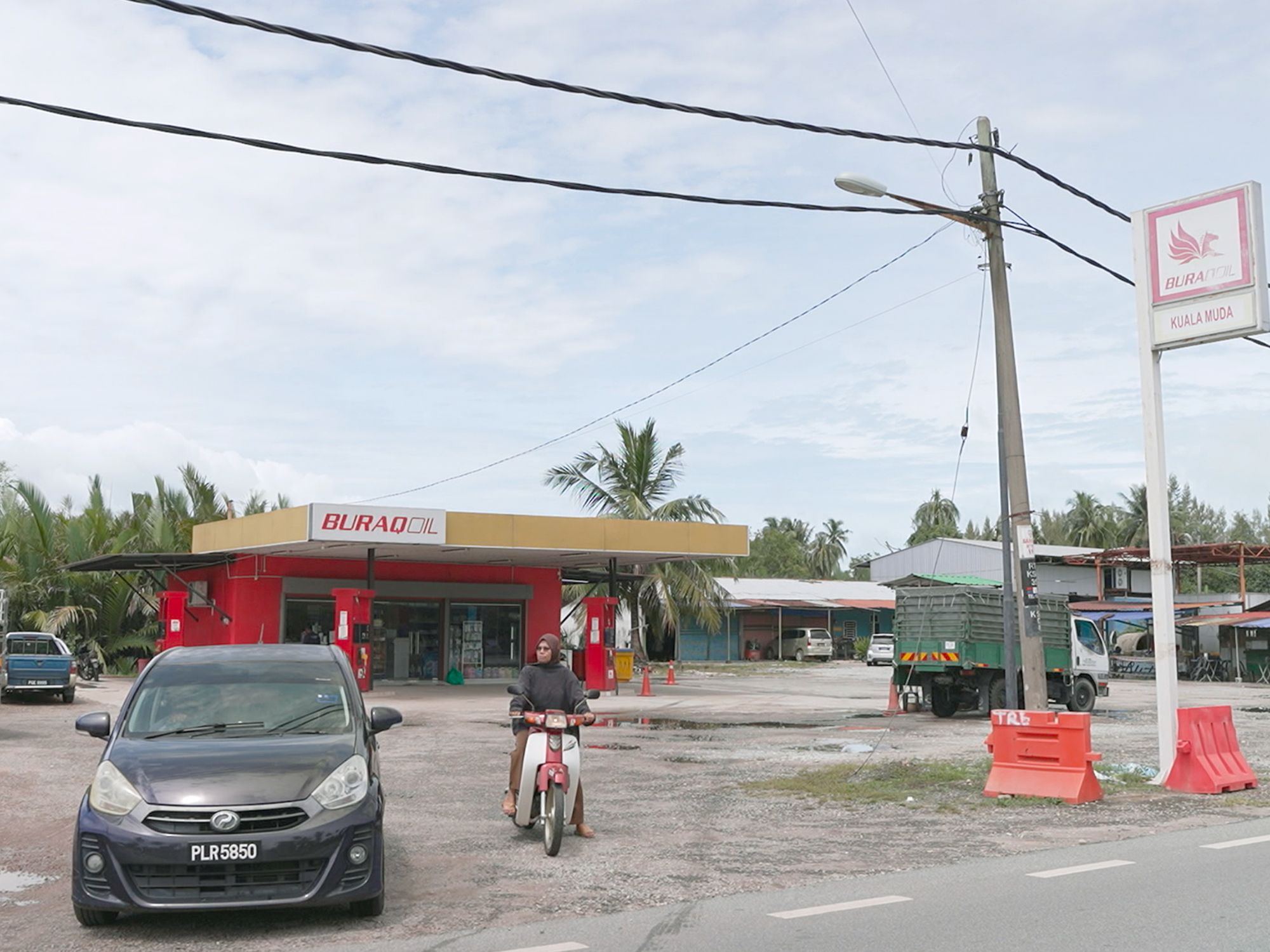 A petrol station set up after the tsunami is emblematic of how the town diversified its economy following the disaster.