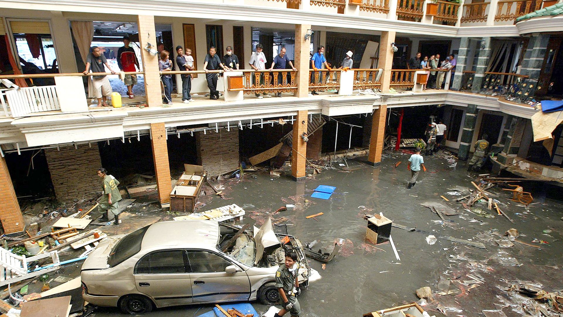 A scene of Aceh mosque's surrounding before the tsunami